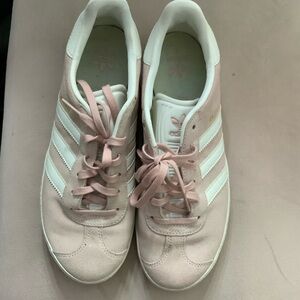 Adidas Women's Blush and White Sneakers